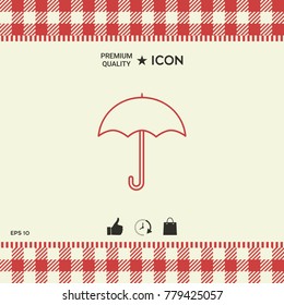 Umbrella line icon
