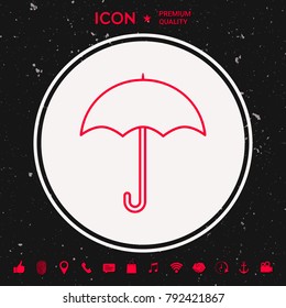 Umbrella line icon