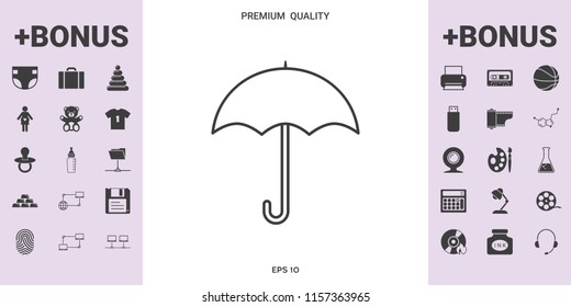 Umbrella line icon - graphic elements for your design