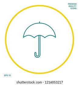 Umbrella line icon. Graphic elements for your design
