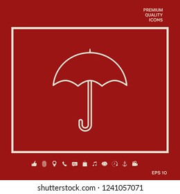 Umbrella line icon. Graphic elements for your design