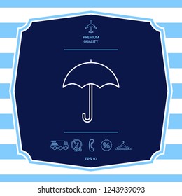 Umbrella line icon. Graphic elements for your design