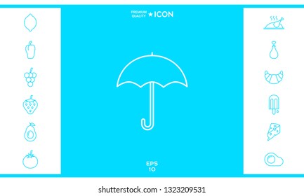 Umbrella line icon. Graphic elements for your design