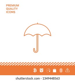 Umbrella line icon. Graphic elements for your design