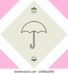 Umbrella line icon. Graphic elements for your design