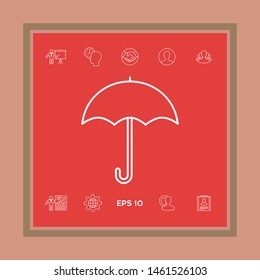 Umbrella line icon. Graphic elements for your design