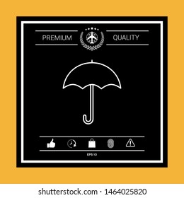 Umbrella line icon. Graphic elements for your design
