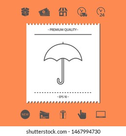 Umbrella line icon. Graphic elements for your design