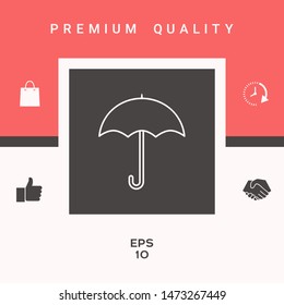 Umbrella line icon. Graphic elements for your design