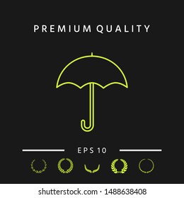 Umbrella line icon. Graphic elements for your design