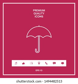 Umbrella line icon. Graphic elements for your design