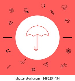 Umbrella line icon. Graphic elements for your design