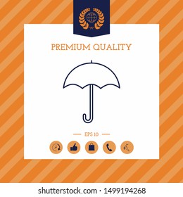 Umbrella line icon. Graphic elements for your design