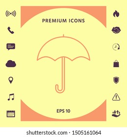 Umbrella line icon. Graphic elements for your design