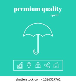 Umbrella line icon. Graphic elements for your design