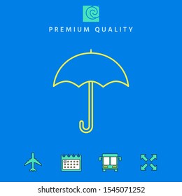 Umbrella line icon. Graphic elements for your design