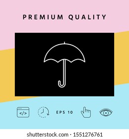 Umbrella line icon. Graphic elements for your design