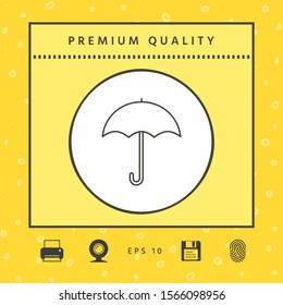 Umbrella line icon. Graphic elements for your design