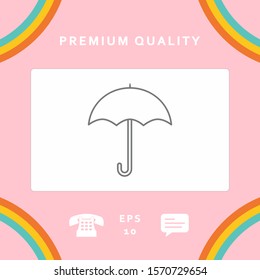 Umbrella line icon. Graphic elements for your design