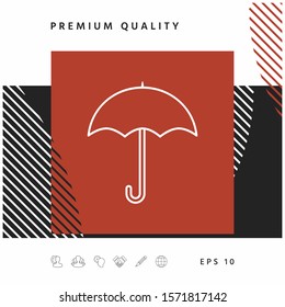 Umbrella line icon. Graphic elements for your design