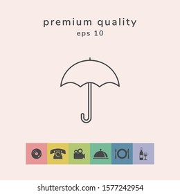 Umbrella line icon. Graphic elements for your design