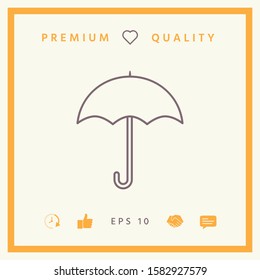 Umbrella line icon. Graphic elements for your design