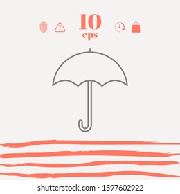 Umbrella line icon. Graphic elements for your design