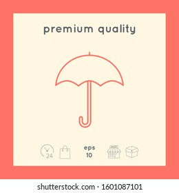Umbrella line icon. Graphic elements for your design