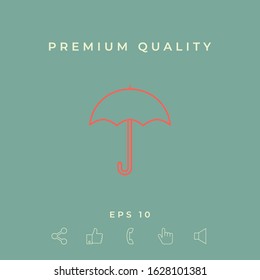Umbrella line icon. Graphic elements for your design