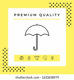 Umbrella line icon. Graphic elements for your design