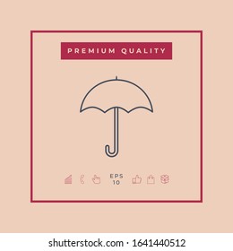 Umbrella line icon. Graphic elements for your design
