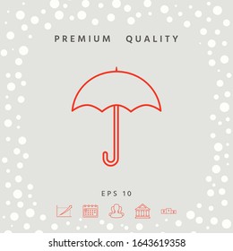 Umbrella line icon. Graphic elements for your design