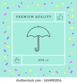Umbrella line icon. Graphic elements for your design