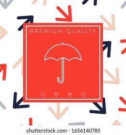 Umbrella line icon. Graphic elements for your design