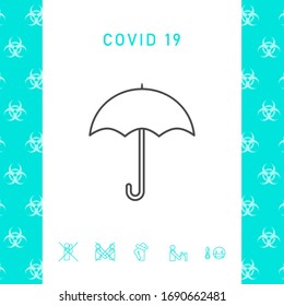 Umbrella line icon. Graphic elements for your design