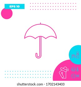 Umbrella line icon. Graphic elements for your design