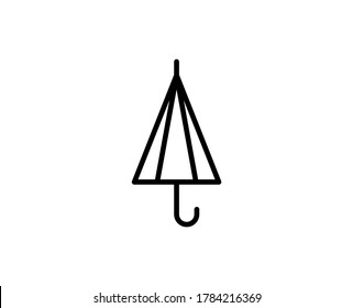 Umbrella line icon. High quality outline symbol for web design or mobile app. Thin line sign for design logo. Black outline pictogram on white background