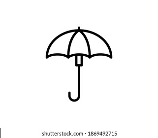 Umbrella line icon. High quality outline symbol for web design or mobile app. Thin line sign for design logo. Black outline pictogram on white background