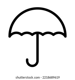 umbrella line icon illustration vector graphic