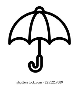 ilustración de icono de línea paraguas vectorial