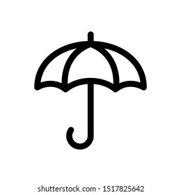 Umbrella line icon isolated on white background