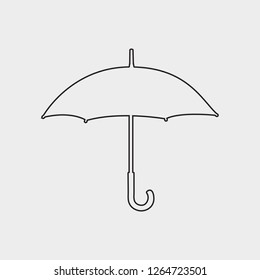 Umbrella line Icon on gray background 