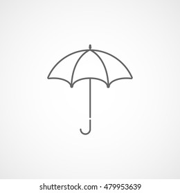 Umbrella Line Icon On White Background