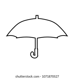 Umbrella line icon, outline vector logo, linear pictogram isolated on white, forecast weather symbol EPS