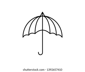 Umbrella line icon, outline vector logo, linear pictogram isolated on white, forecast weather symbol - Vector 