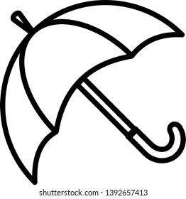 Umbrella line icon, outline vector logo, linear pictogram isolated on white, forecast weather symbol - Vector 
