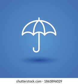 Schirmliniensymbol, Vektorgrafik umrissen.