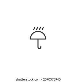 umbrella line icon, outline vector sign, pixel perfect icon