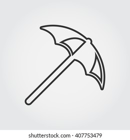umbrella line icon, outline vector illustration, linear pictogram isolated on gray