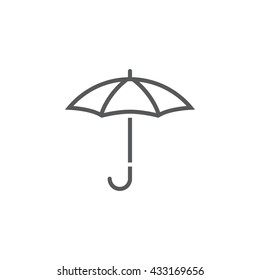 Umbrella line icon, outline vector logo, linear pictogram isolated on white, forecast weather symbol